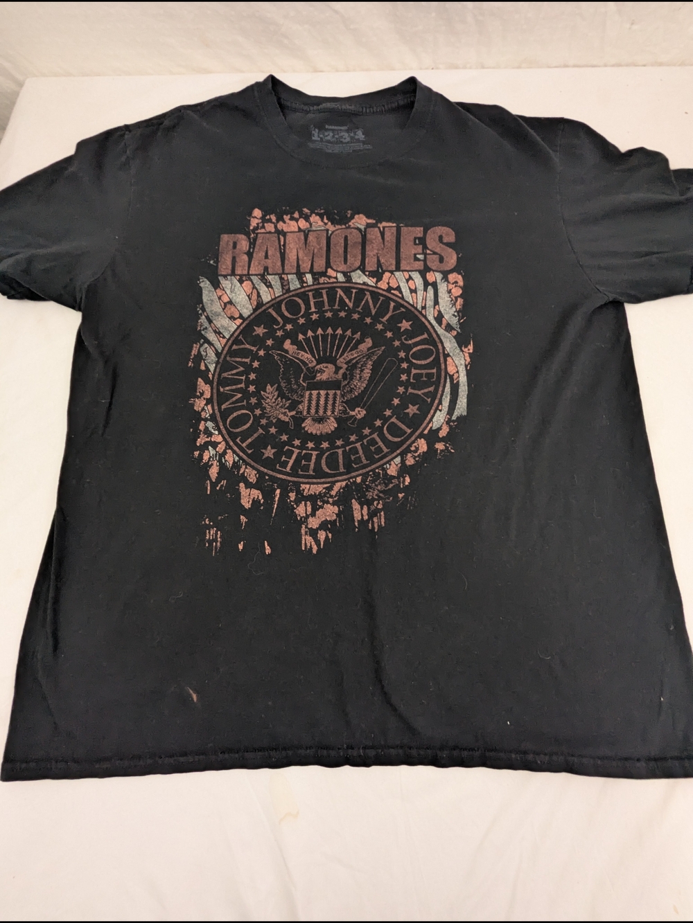 Ramones Men's 2XL Black Tee Shirt American Punk Rock Poineers Band Merch 2XL